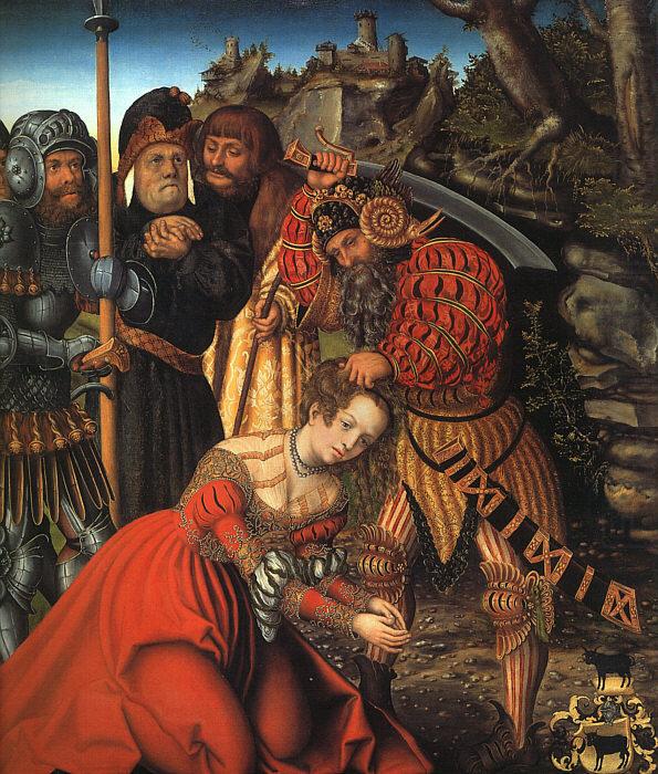The Martyrdom of St.Barbara, Lucas  Cranach